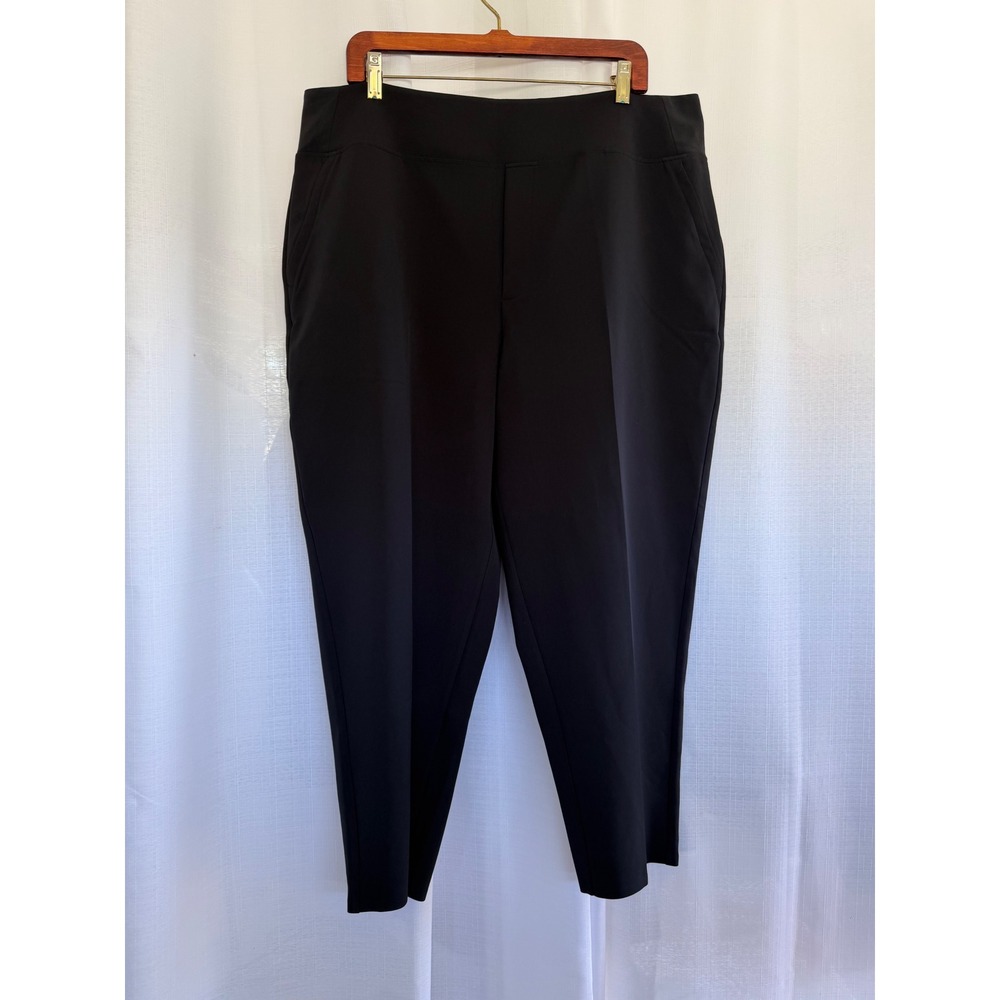 Athleta Endless High Rise Pant Women's 18 Black Tapered Trouser Travel Workwear